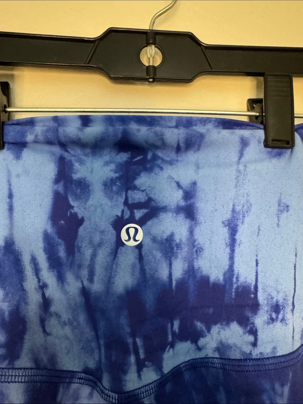 Lululemon Blue Tie-Dye High-Waist Bike Shorts